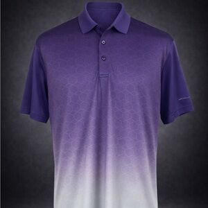 Nicklaus StayDri Golf Polo XL Purple Gradient Performance Shirt